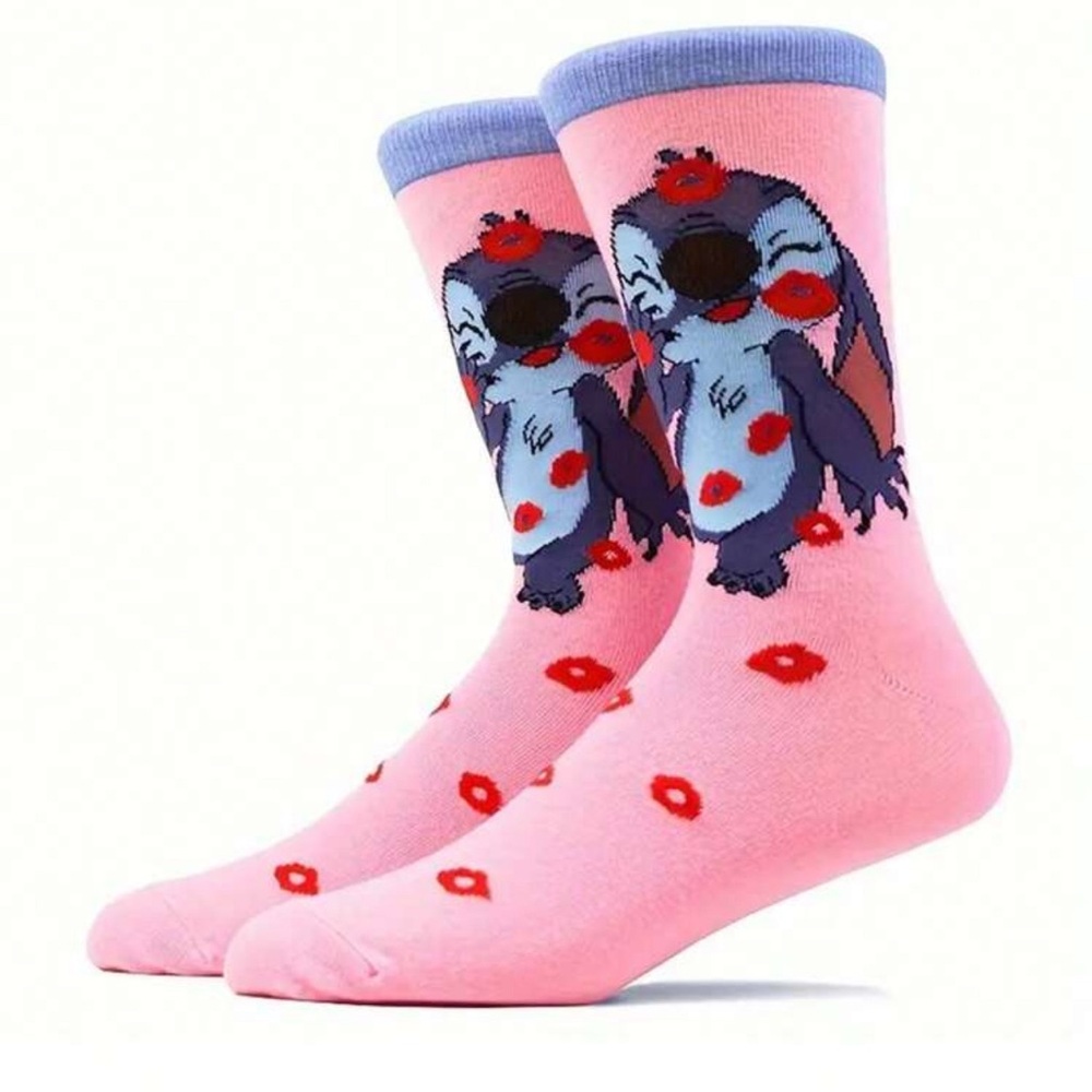 •Stitch Hugs & Kisses• Graphic Unisex Crew Socks 3 for $21